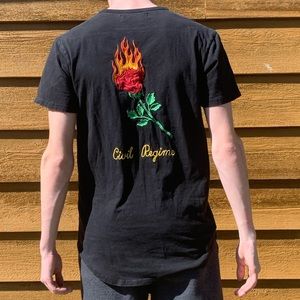 🌹 Pacsun Civil Regime Fire-Rose Tee